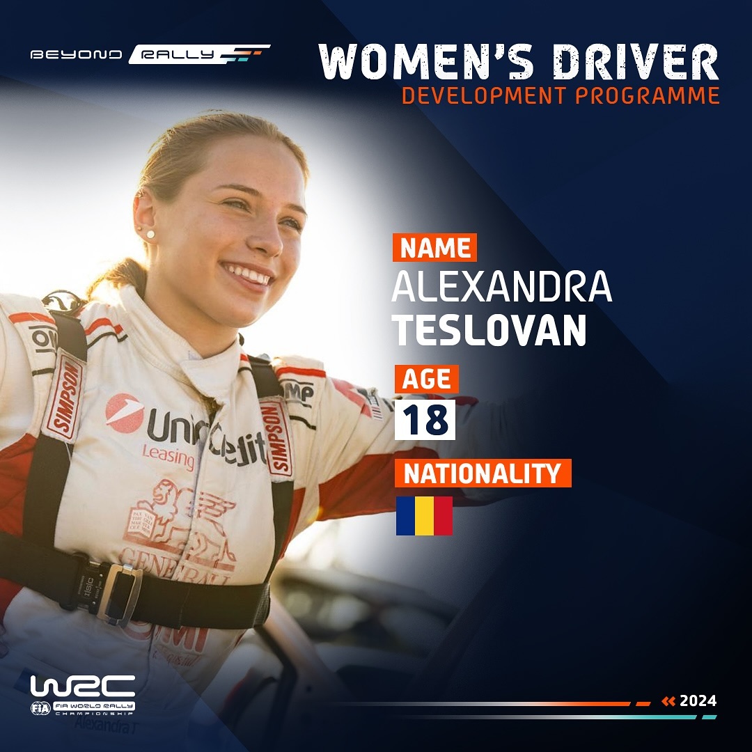 Alexandra Teslovan, selectată în tabăra M-Sport, parte din WRC Beyond Rally Women’s Driver Programme